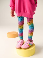 Little Bird by Jools Oliver Pink Pastel Rainbow Stripe Hooded Sweat Dress - Image 3 of 7