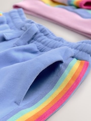 Little Bird by Jools Oliver Pink/Lilac Pastel Rainbow Sweatshirt and Wide Leg Joggers Set - Image 4 of 5