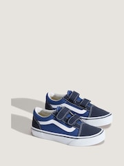 Vans Boys Old Skool Blue/Black Trainers - Image 3 of 5