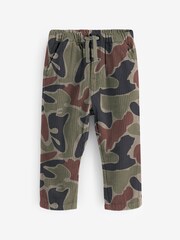 Bright Camo Corduroy Pull On 100% Cotton Trousers (3mths-7yrs) - Image 1 of 1