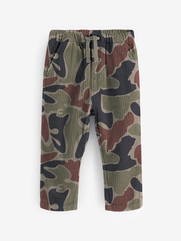 Bright Camo Corduroy Pull On 100% Cotton Trousers (3mths-7yrs) - Image 1 of 1