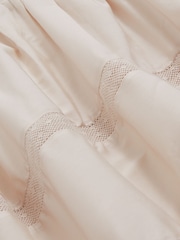 Reiss Neutral Felicity Shirred Ruffle Hem Mini Dress - Image 5 of 5