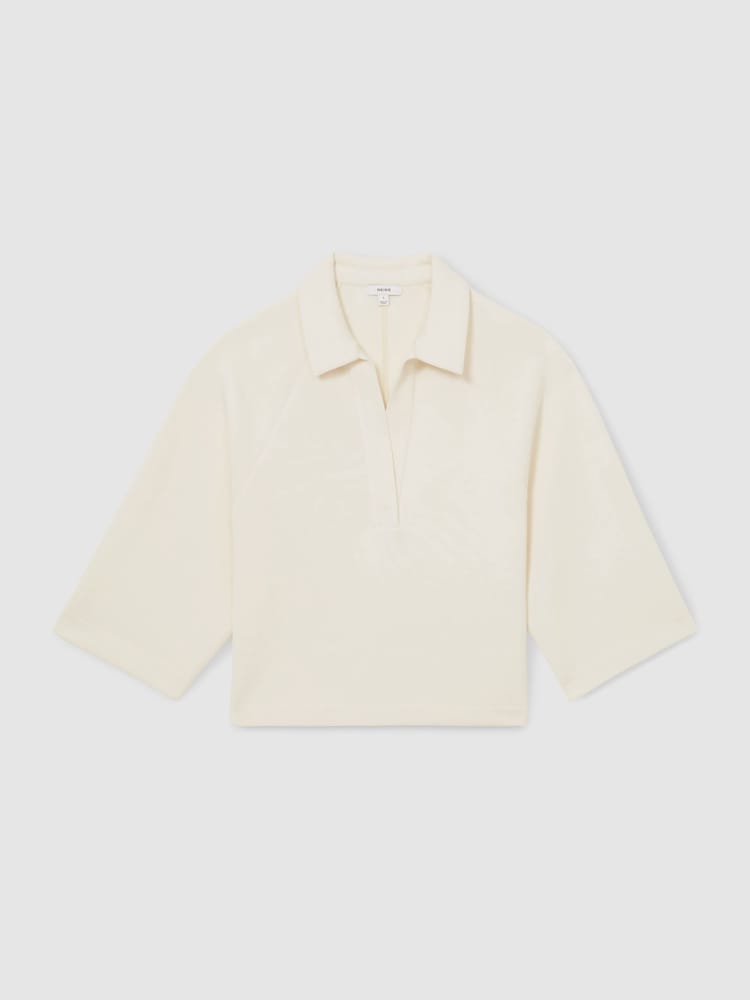 Reiss Buttermilk Cream Jodie Modal-Blend Jersey Sweatshirt - Image 2 of 7 Reiss Buttermilk Cream Jodie Modal-Blend Jersey Sweatshirt - Image 2 of 7