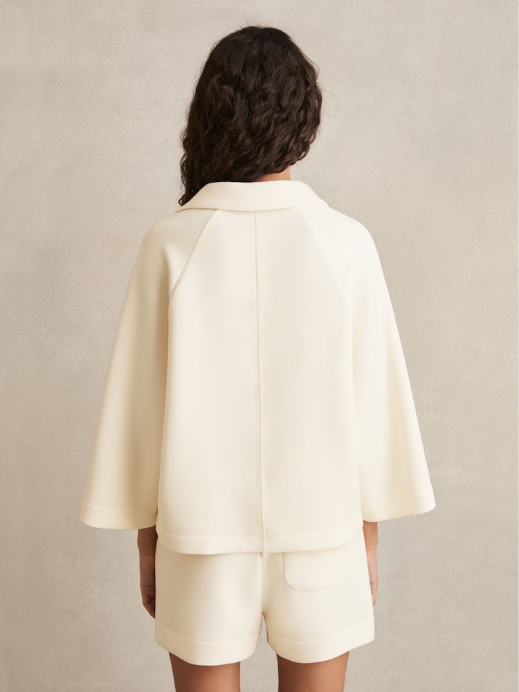 Reiss Buttermilk Cream Jodie Modal-Blend Jersey Sweatshirt - Image 5 of 7