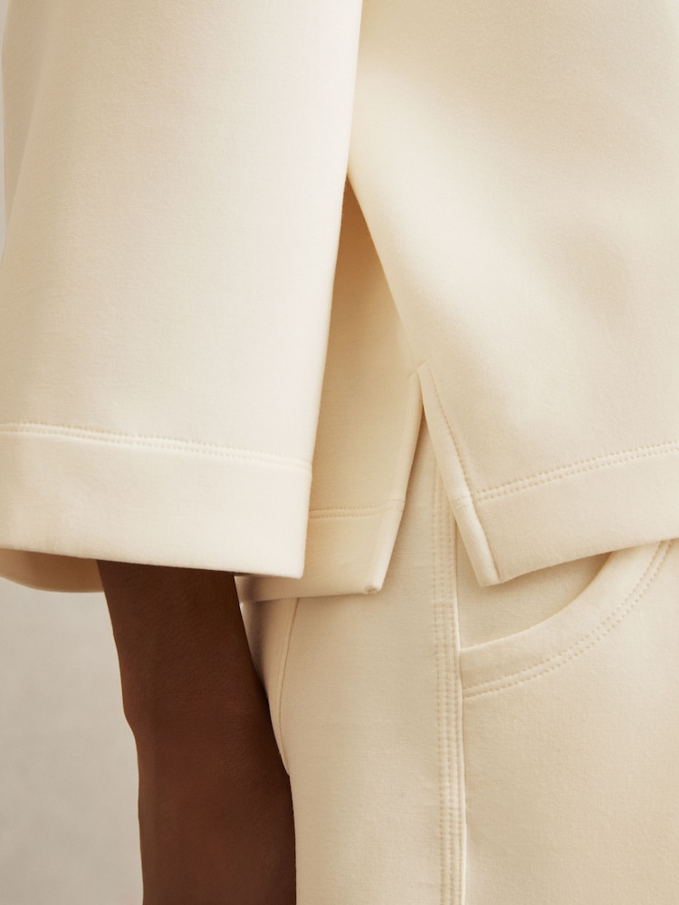 Reiss Buttermilk Cream Jodie Modal-Blend Jersey Sweatshirt - Image 6 of 7