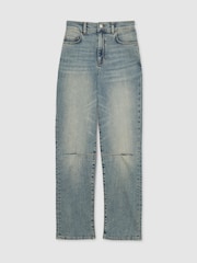 Reiss Light Blue Mahni Barrel-Leg Dart Jeans - Image 2 of 6