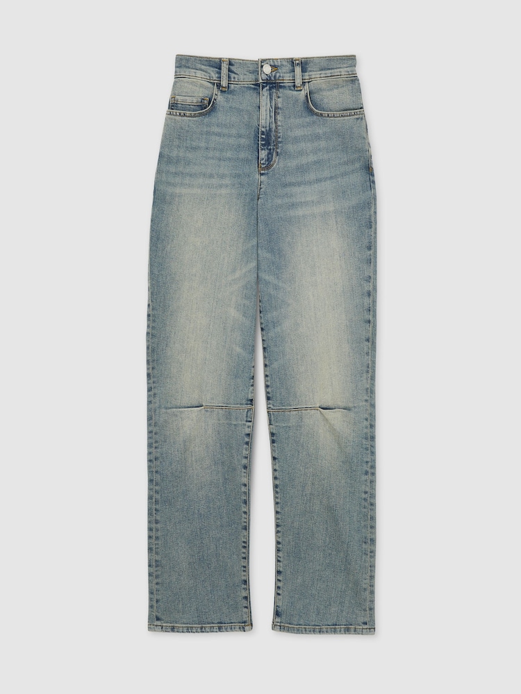 Reiss Light Blue Mahni Barrel-Leg Dart Jeans - Image 2 of 6