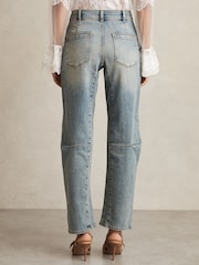 Reiss Light Blue Mahni Barrel-Leg Dart Jeans - Image 5 of 6