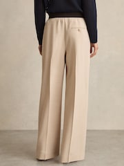 Reiss Neutral Wilde Petite Wide-Leg Elasticated-Waist Trousers - Image 5 of 7