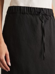 Reiss Black Roxi Slip Midi Skirt - Image 3 of 5