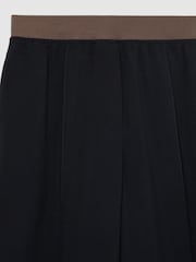 Reiss Navy Wilde Wide-Leg Elasticated-Waist Trousers - Image 6 of 6