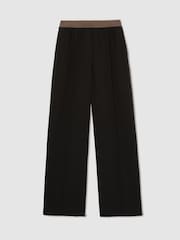 Reiss Black Wilde Wide-Leg Elasticated-Waist Trousers - Image 2 of 7