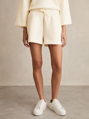 Reiss Buttermilk Cream Jodie Modal-Blend Jersey Shorts - Image 3 of 6
