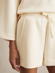 Reiss Buttermilk Cream Jodie Modal-Blend Jersey Shorts - Image 4 of 6