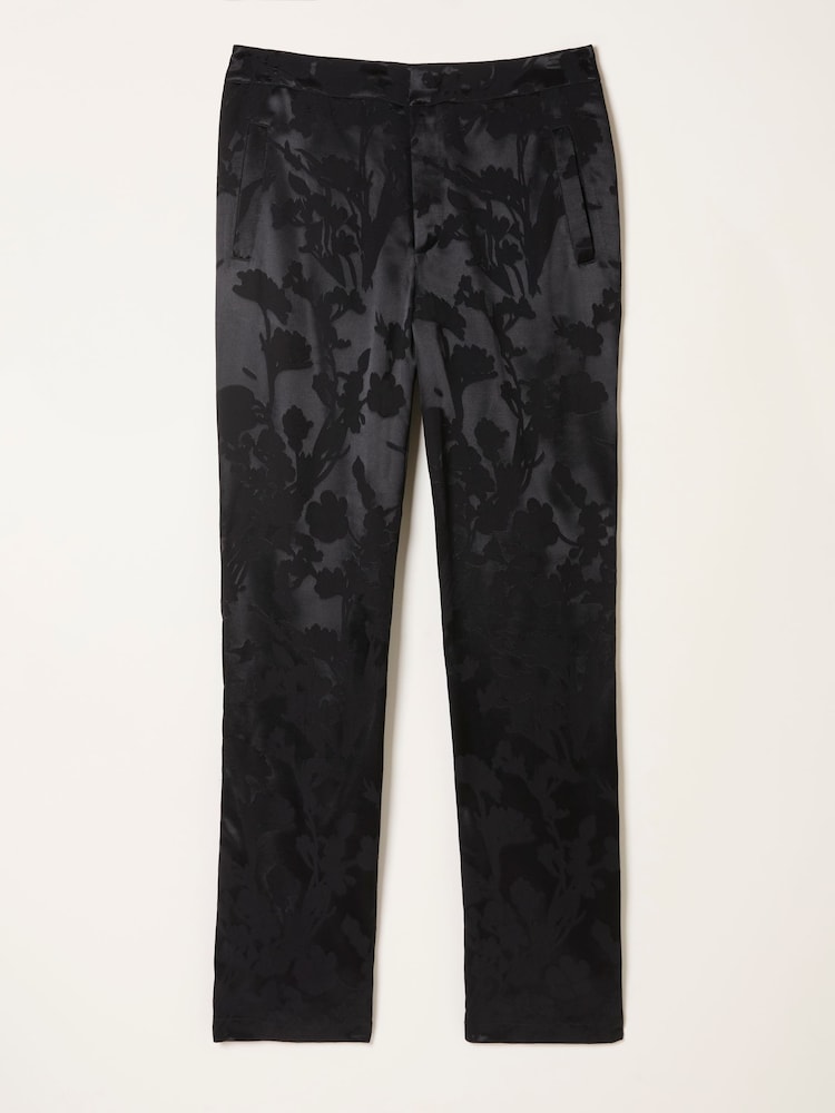 FatFace Hallie Black Jacquard Trouser - Image 1 of 1
