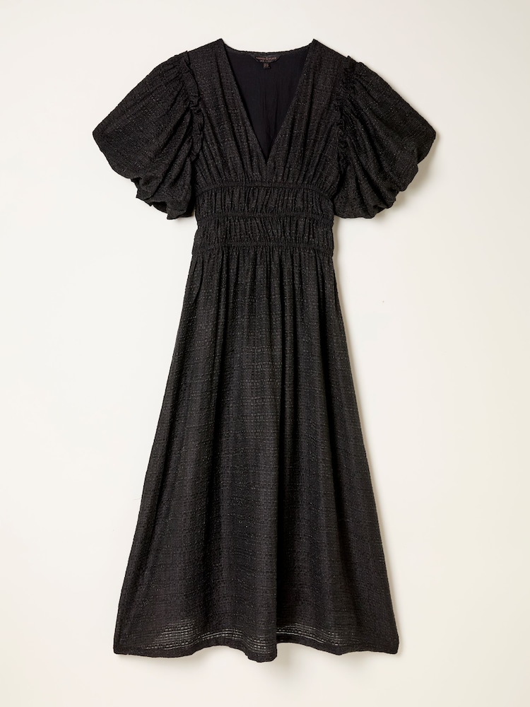 FatFace Tabitha Black Textured Dress - Image 1 of 1 FatFace Tabitha Black Textured Dress - Image 1 of 1