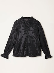 FatFace Briar Black Jacquard Top - Image 1 of 1
