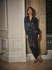 FatFace Briar Black Jacquard Top - Image 4 of 5