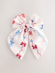 Crema - Circus Print Bow Clip - Imagen 1 de 4