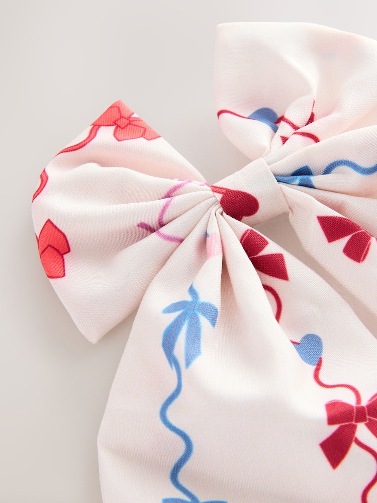 Crema - Circus Print Bow Clip - Imagen 2 de 4
