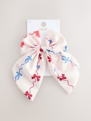 Crema - Circus Print Bow Clip - Imagen 3 de 4