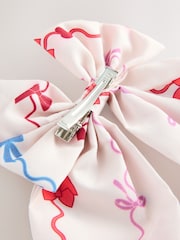 Crema - Circus Print Bow Clip - Imagen 4 de 4