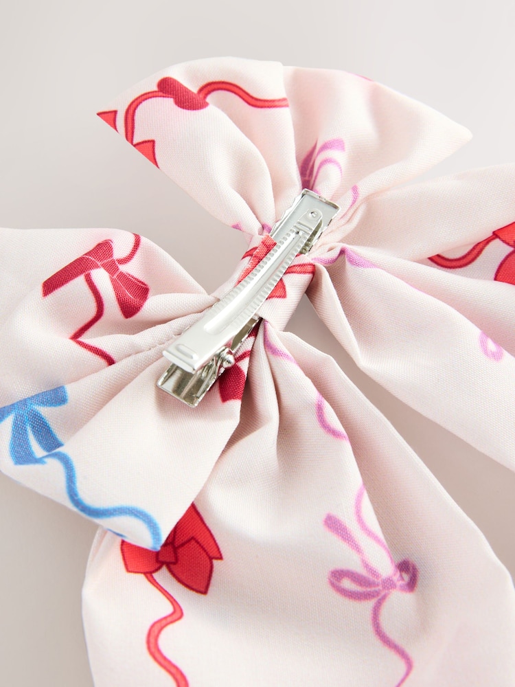 Crema - Circus Print Bow Clip - Imagen 4 de 4