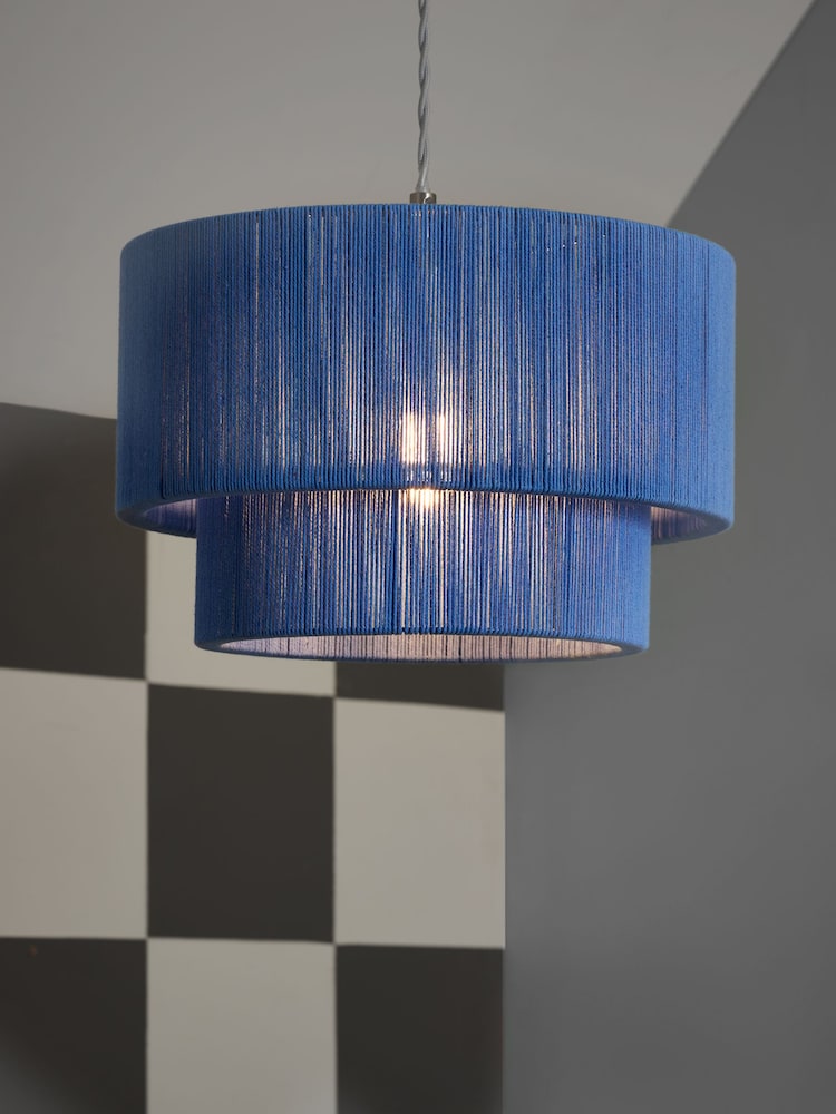 Blue Yale Easy Fit Pendant Lamp Shade - Image 1 of 5 Blue Yale Easy Fit Pendant Lamp Shade - Image 1 of 5