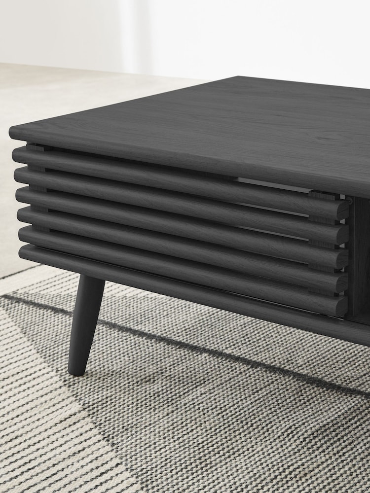 MADE.COM Black Oak Effect Tulma Storage Coffee Table - Image 2 of 7