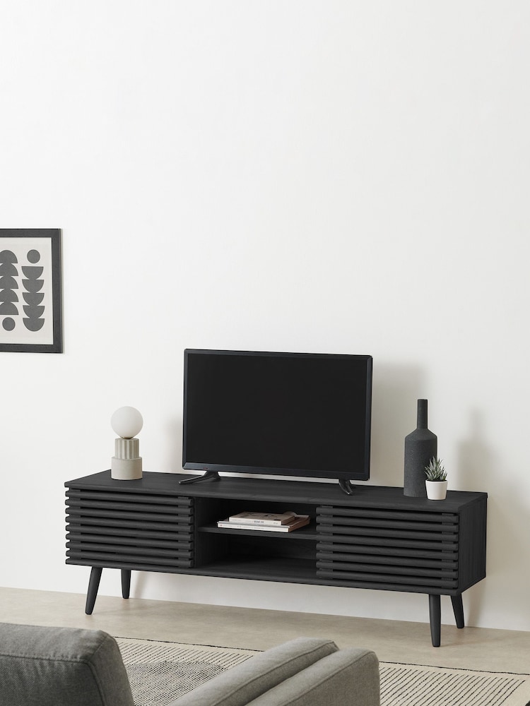 MADE.COM Black Oak Effect Tulma TV Unit - Image 2 of 7