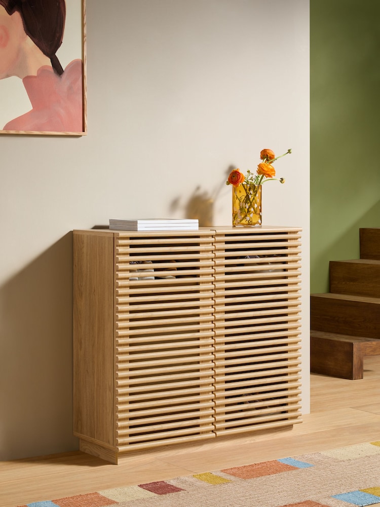 MADE.COM Dark Oak Effect Tulma Shoe Storage - Image 1 of 5