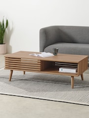 MADE.COM Dark Oak Effect Tulma Storage Coffee Table - Image 1 of 7