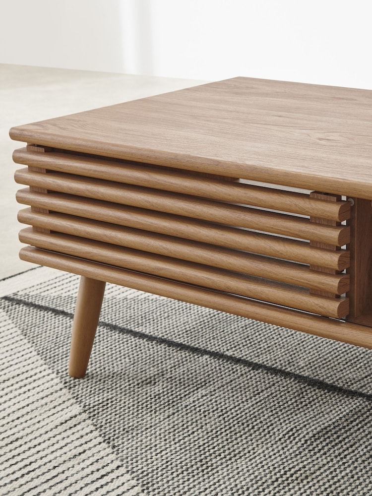 MADE.COM Dark Oak Effect Tulma Storage Coffee Table - Image 2 of 7