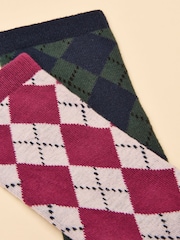 Joules Everyday Multi 2 Pack Cotton Blend Socks - Image 2 of 3