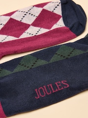 Joules Everyday Multi 2 Pack Cotton Blend Socks - Image 3 of 3
