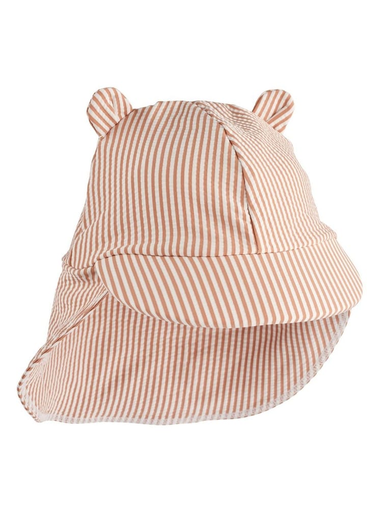 Roze - Liewood Senia Seersucker UV Protection Sun Hat With Ears - Image 1 of 2