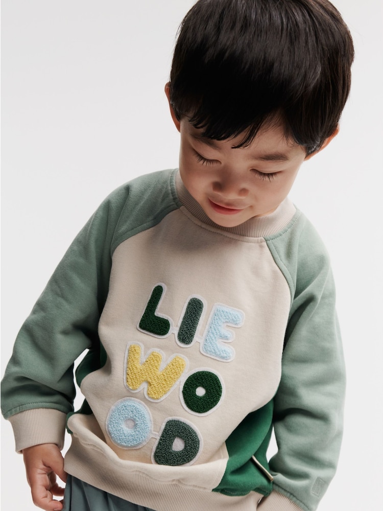 Liewood Green Aude Placement Sweatshirt - Image 4 of 4