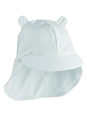 Blauw - Liewood Senia Seersucker UV Protection Sun Hat With Ears - Image 1 of 2