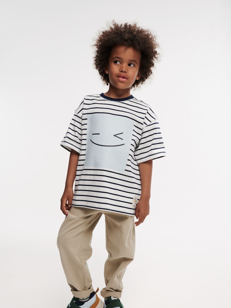 Blauw - Liewood Tyler Placement Short Sleeve T-Shirt - Image 1 of 1
