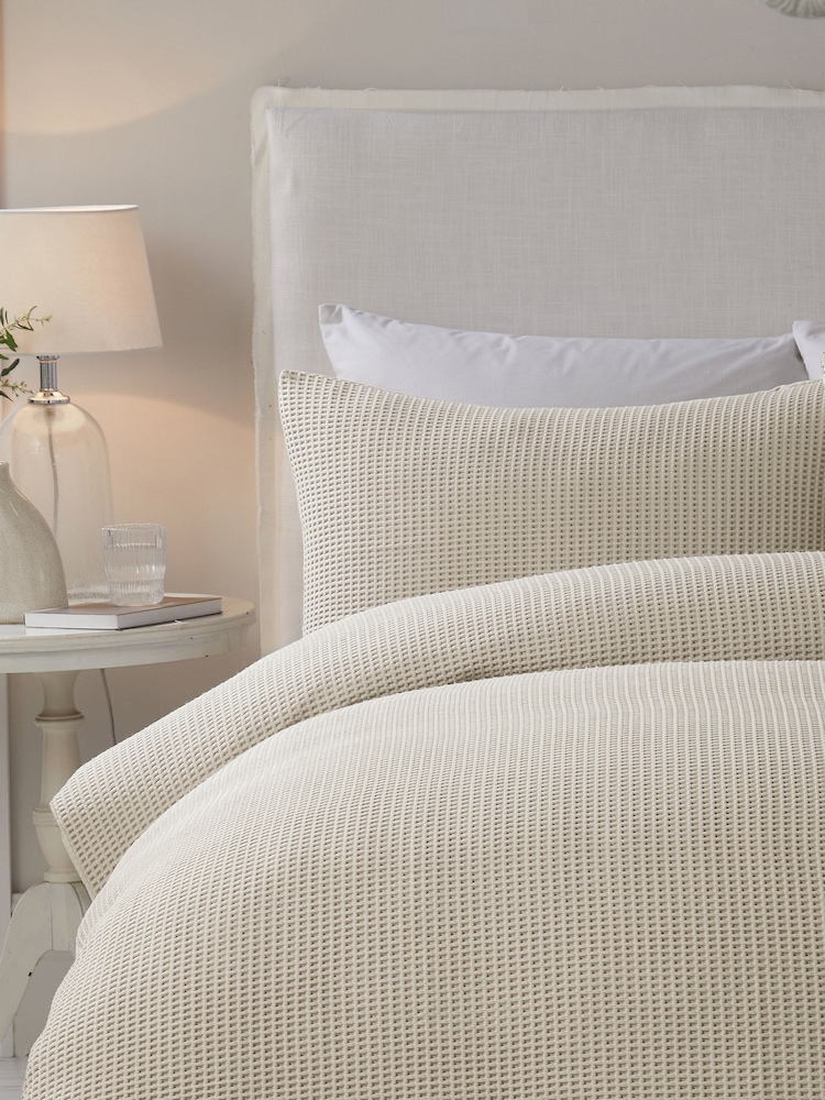 Serene Natural Lindly Textured Duvet Cover Set - Image 2 of 3 Serene Natural Lindly Textured Duvet Cover Set - Image 2 of 3