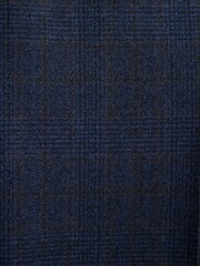 Navy Slim Fit Signature Marzotto 100% Italian Wool Check Suit Trousers - Image 11 of 11