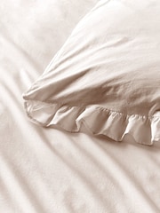 Appletree Natural Cassia Frill 100% Cotton Duvet Cover Set - Image 3 of 3