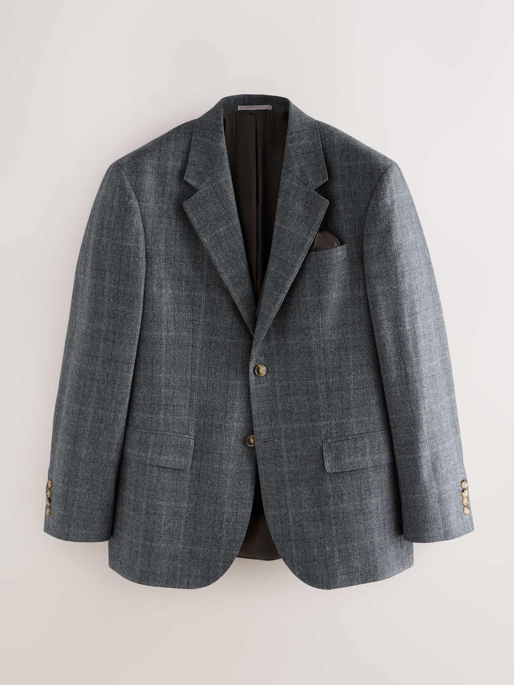 Buy Grey Regular Fit Signature Reda Italian Wool Fabric Check Suit
