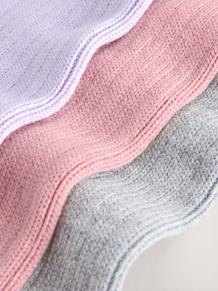 Pink/Grey Slouchy Ankle Socks 3 Pack - Image 2 of 3