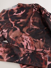 Estampa animal - Mesh High Neck Top - Imagem 3 de 3