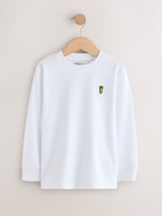 Black/White/Blue Stag Logo Long Sleeve Cosy T-Shirts 8 Pack (3-16yrs) - Image 3 of 9