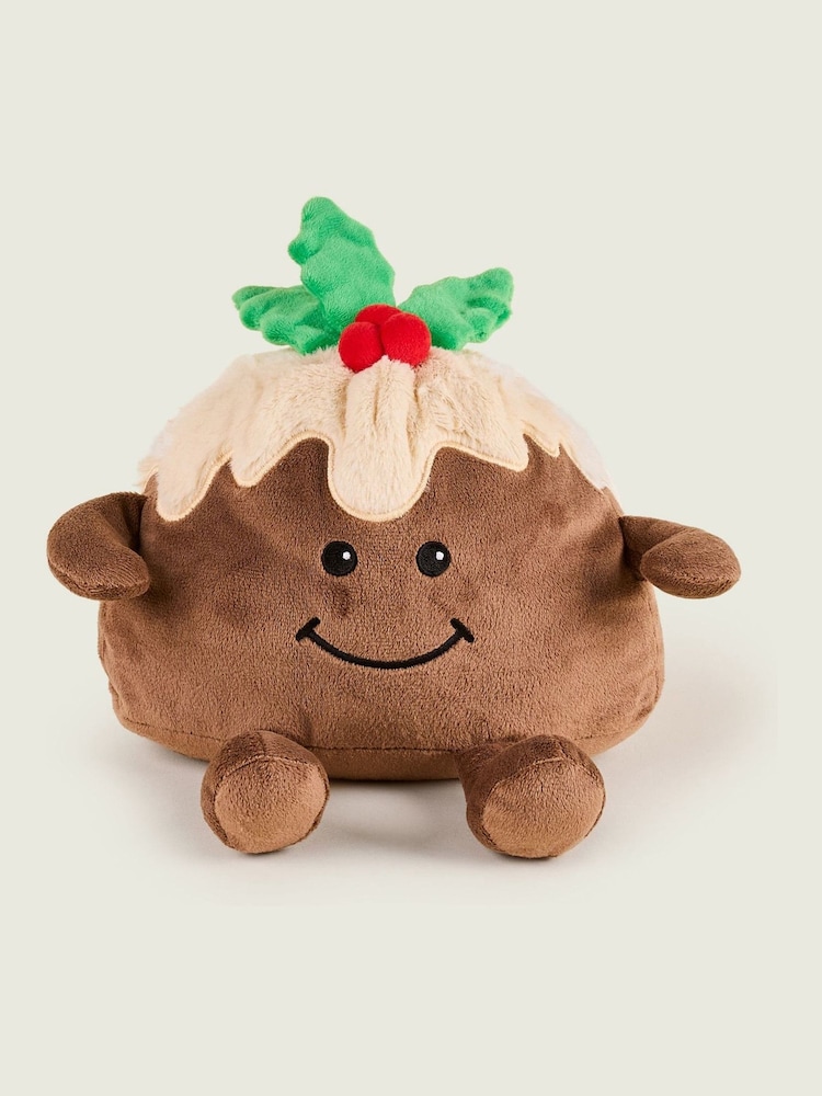 Warmies Brown Fully Heatable Christmas Pudding Plush - Image 2 of 6
