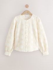 Ecru N. Premium Embroidered Long Sleeve Blouse - Image 1 of 3