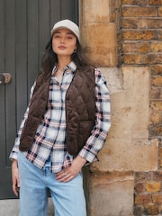 Brown Quilted Corduroy Gilet - Image 3 of 6