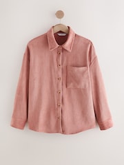 Pink Corduroy Long Sleeve Shacket - Image 5 of 7